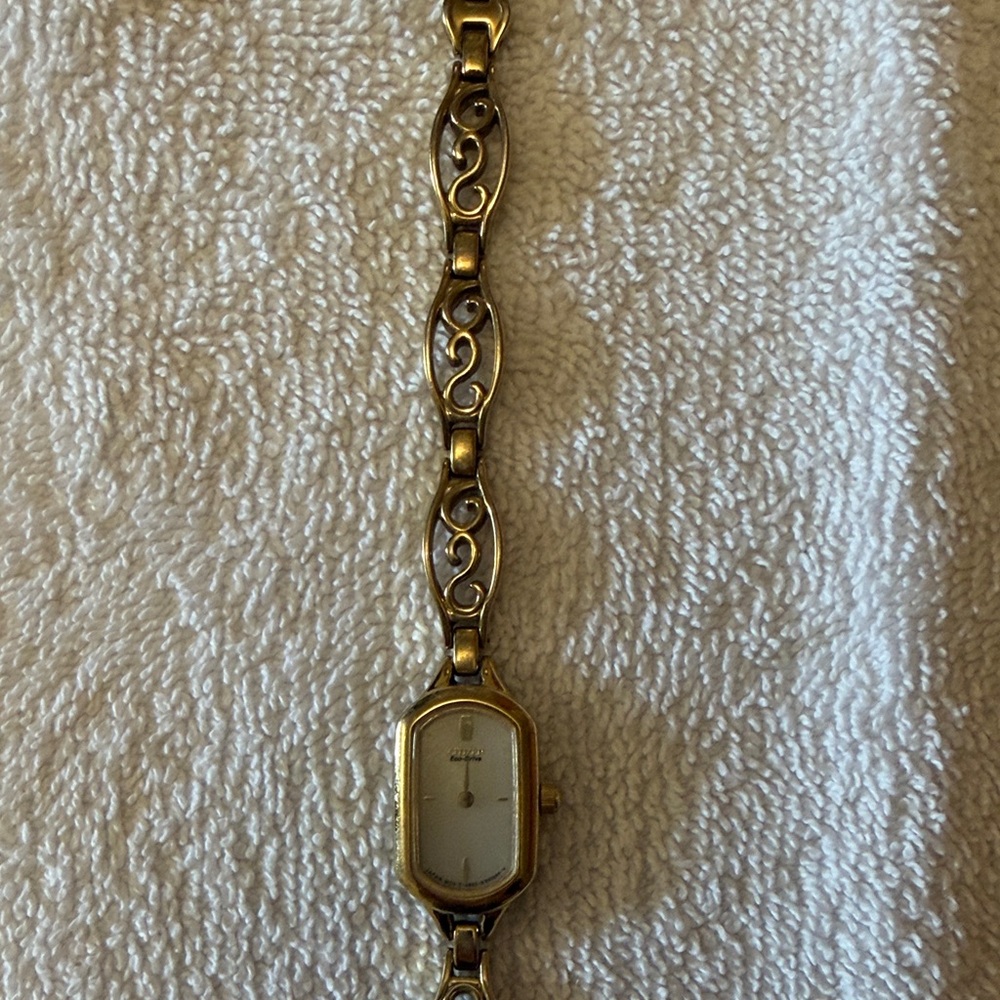 Citizen Womens Eco Drive Gold Plated Bracelet Watch